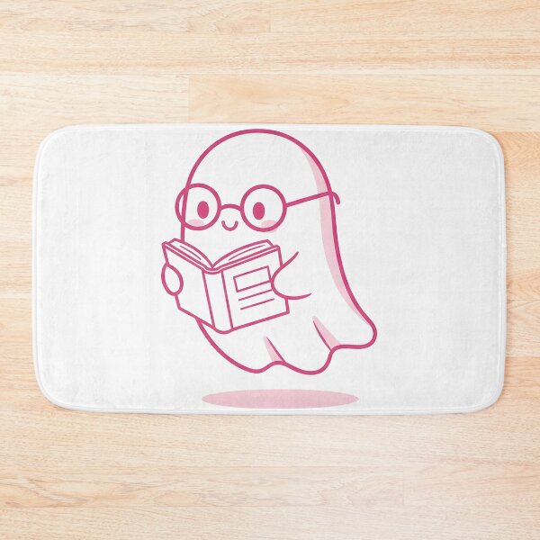 Item preview, Minimal Ghost Reading Book – Cute Pink Spooky Academic Art designed and sold by DamianRoy88.