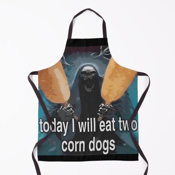Item preview, Today I Will Eat Two Corn Dogs Dead Skeleton Funny Corndog Meme designed and sold by VincentPichon.