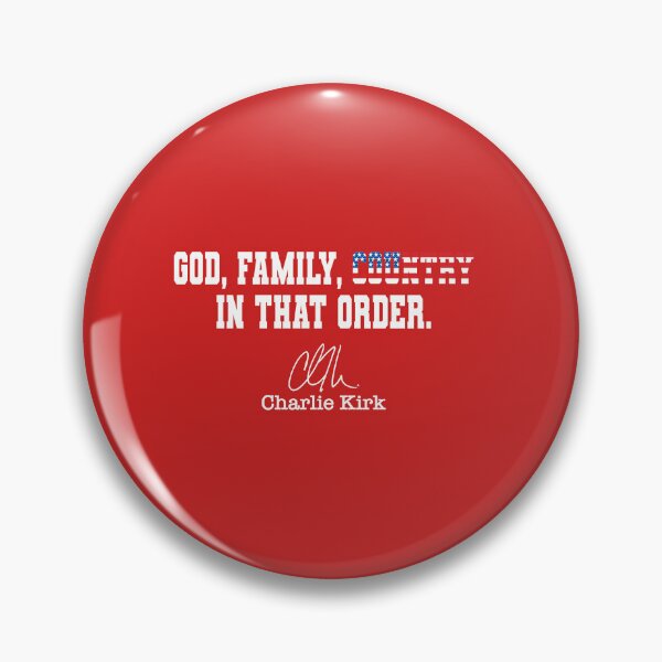 Item preview, God Family Country in That Order Charlie Kirk Quote designed and sold by Elenafatulla.