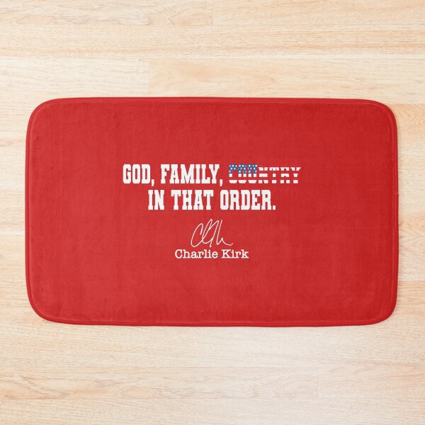 Item preview, God Family Country in That Order Charlie Kirk Quote designed and sold by Elenafatulla.
