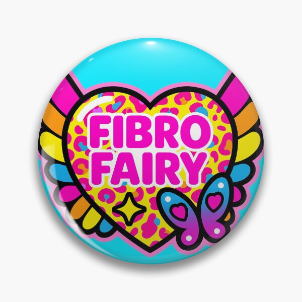 Artikelvorschau, Fibro-Fee-Cutie-Abzeichen entworfen und verkauft von FuelAndFlourish.