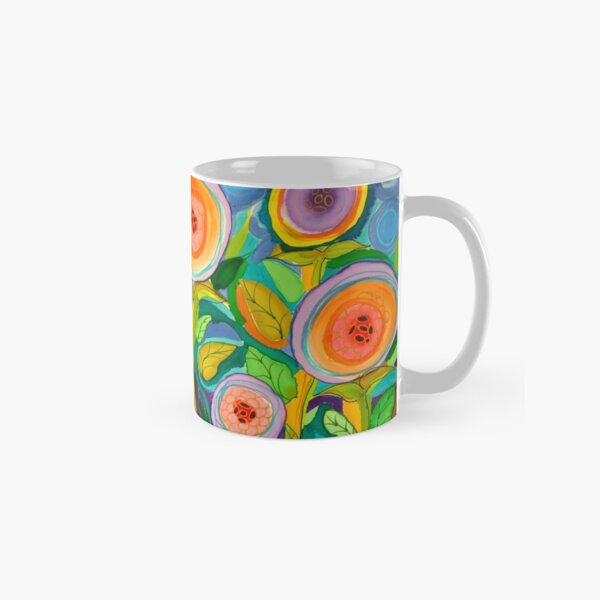 Mod Peach Peonies Classic Mug