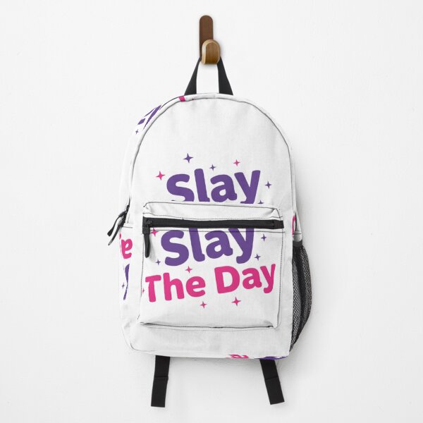 Item preview, Slay The Day Pop Art Sticker – Cute Motivational Girl Boss Quote designed and sold by Happyfreedom.