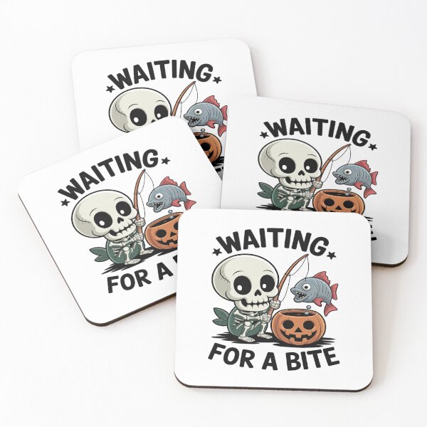 Item preview, Skeleton fishing Halloween  waiting for a bite designed and sold by LeeEvans222.