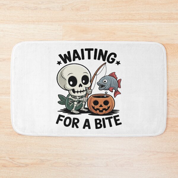 Item preview, Skeleton fishing Halloween  waiting for a bite designed and sold by LeeEvans222.