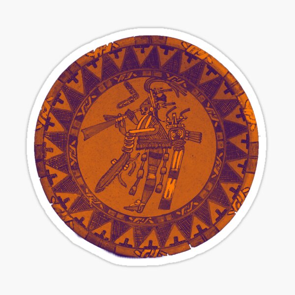Mayan Artifact Art Sticker