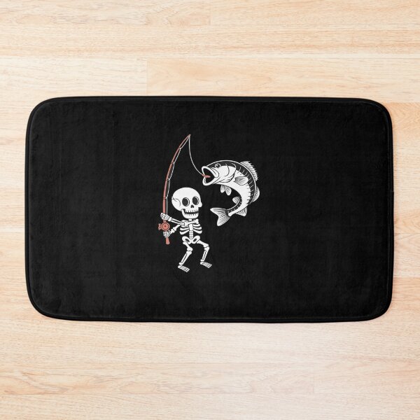 Item preview, Skeleton Fishing Halloween Bass Fisherman designed and sold by LeeEvans222.