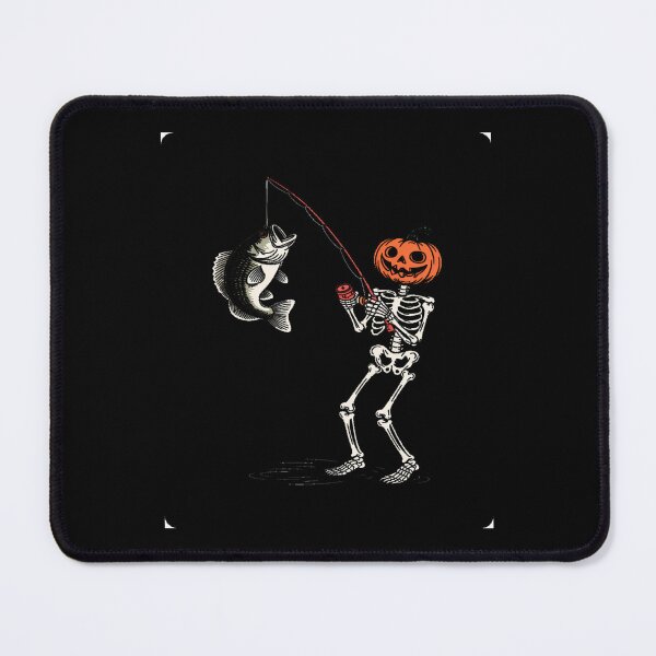 Item preview, Skeleton Fishing Halloween Pumpkin Bass Fisherman designed and sold by LeeEvans222.