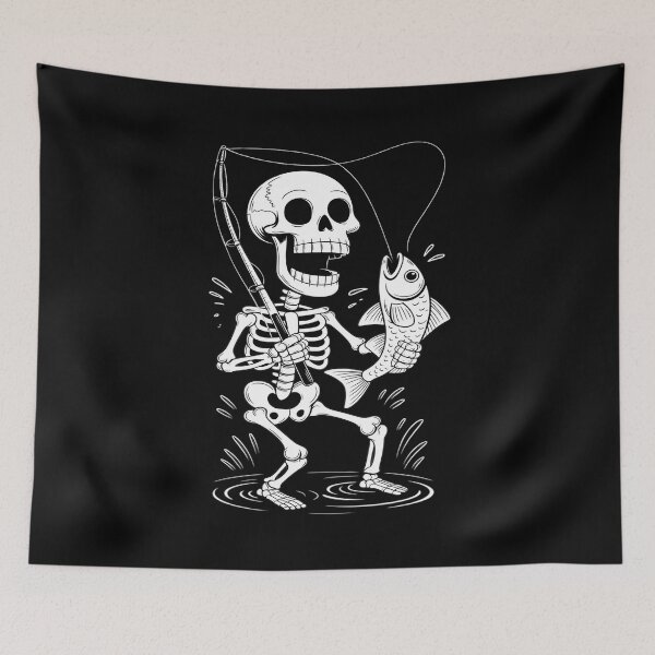 Item preview, Skeleton Fishing Lazy Halloween Costume Cool Skull Fisherman designed and sold by LeeEvans222.