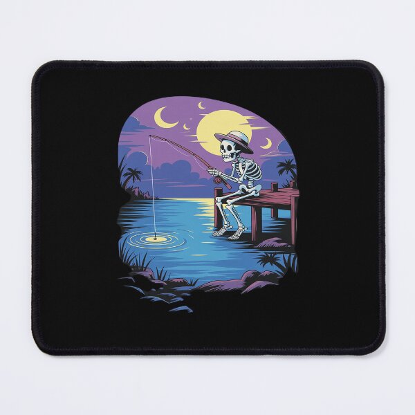 Item preview, Skeleton Fishing Sunset Bass Fisherman Skeleton Halloween designed and sold by LeeEvans222.