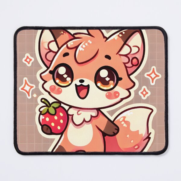 Item preview, Strawberry Fox – Kawaii Sticker designed and sold by donmaqs.