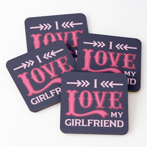 Item preview, Lettering Typography Design I Love My Girlfriend designed and sold by FemmePod.