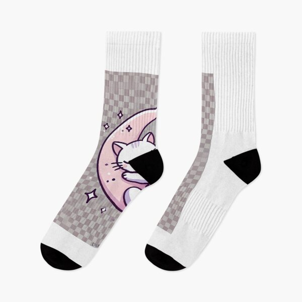 Item preview, Moon Cat Nap – Kawaii Sticker designed and sold by donmaqs.