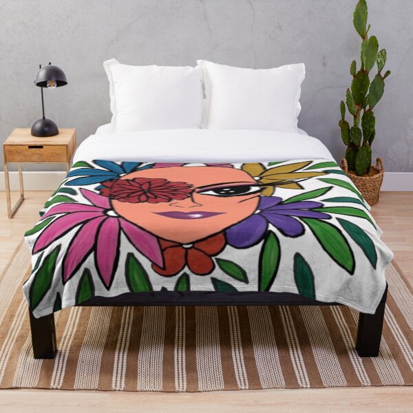 Item preview, Floral Face Art | Surreal Boho Expression Design designed and sold by BulletKitty82.