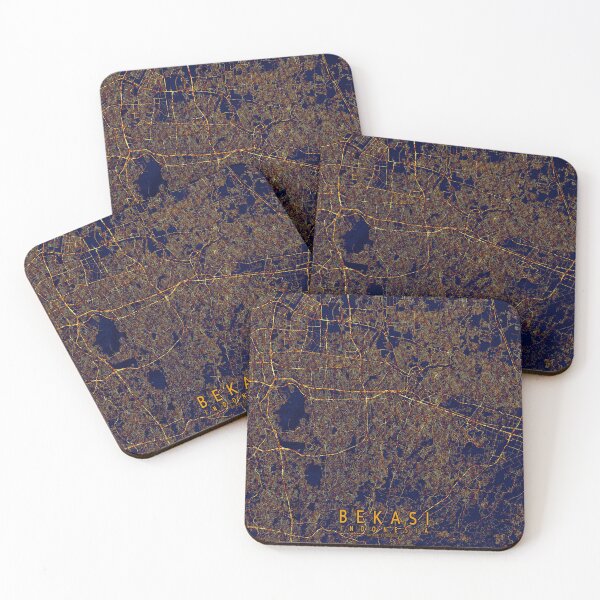 Item preview, Bekasi, West Java, Indonesia Map  - City At Night designed and sold by deMAP.