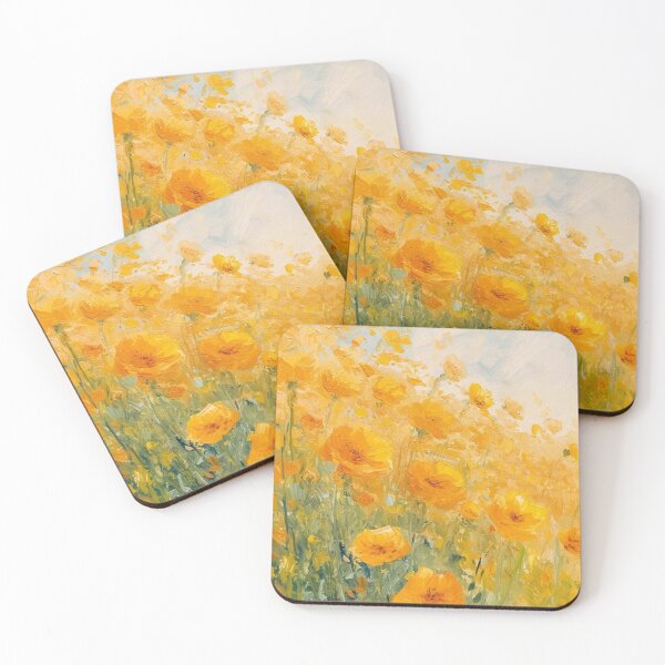 Item preview, Field of Yellow Blossoms designed and sold by cosettacir6382.