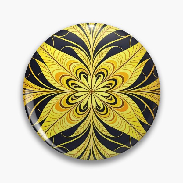 Item preview, Yellow, Flowers & Leaves, Abstract Artistic Stylize, Symmetrical Repeated Texture Pattern (image size 8320x12480) designed and sold by Digital-Davinci.