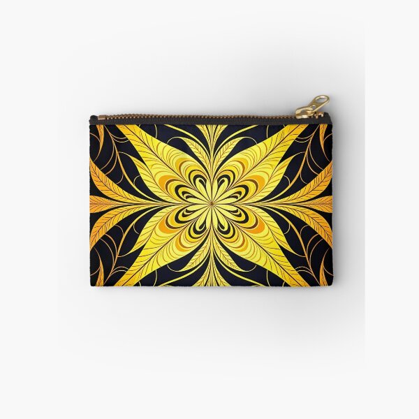 Item preview, Yellow, Flowers & Leaves, Abstract Artistic Stylize, Symmetrical Repeated Texture Pattern (image size 8320x12480) designed and sold by Digital-Davinci.