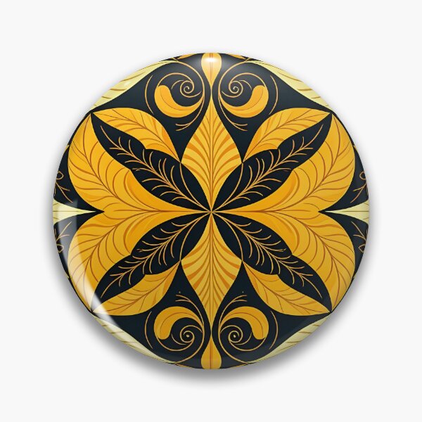 Item preview, Yellow, Flowers & Leaves, Abstract Artistic Stylize, Symmetrical Repeated Texture Pattern (image size 8320x12480) designed and sold by Digital-Davinci.