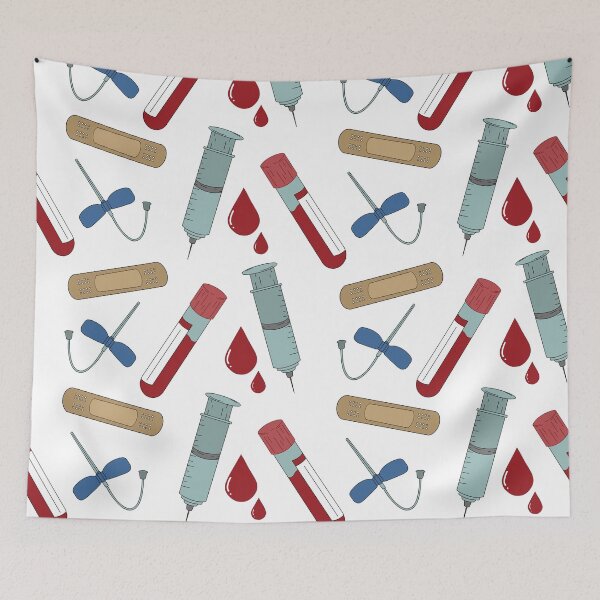 Item preview, Phlebotomy Essentials Seamless Pattern designed and sold by ArtByDreher.