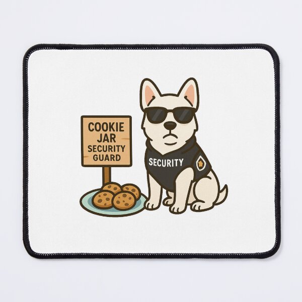 Item preview, Cookie Jar Security Guard Funny Dog Sticker designed and sold by NitkiStudio.