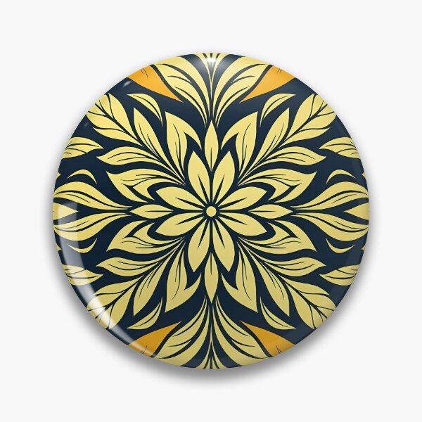Item preview, Yellow, Flowers & Leaves, Abstract Artistic Stylize, Symmetrical Repeated Texture Pattern (image size 8320x12480) designed and sold by Digital-Davinci.