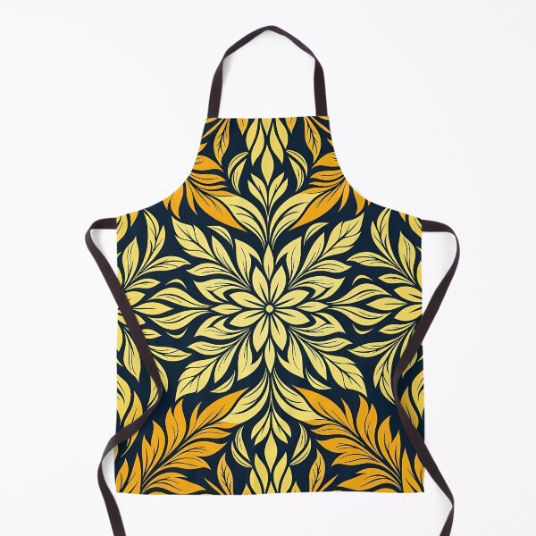Item preview, Yellow, Flowers & Leaves, Abstract Artistic Stylize, Symmetrical Repeated Texture Pattern (image size 8320x12480) designed and sold by Digital-Davinci.