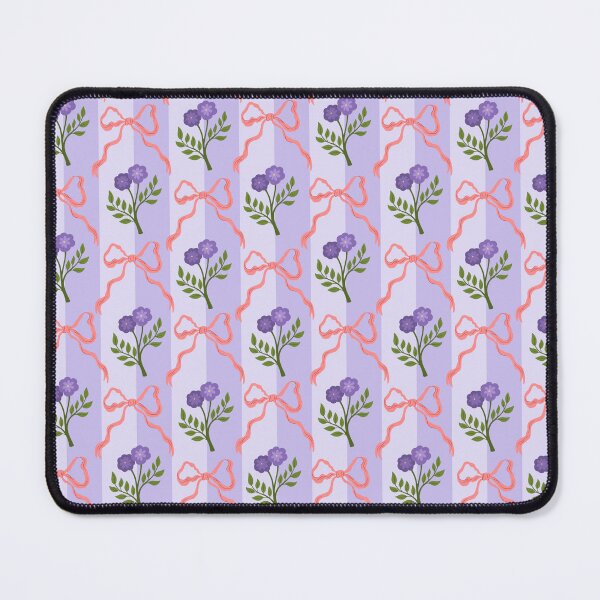 Item preview, Purple Floral Bouquet with Pink Ribbon – Whimsical Pastel Pattern Design designed and sold by Verve Studio.