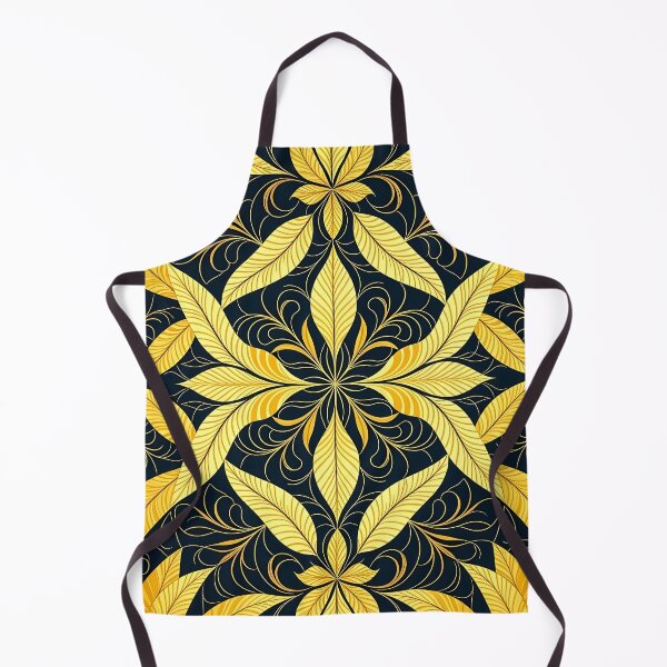 Item preview, Yellow, Flowers & Leaves, Abstract Artistic Stylize, Symmetrical Repeated Texture Pattern (image size 8320x12480) designed and sold by Digital-Davinci.