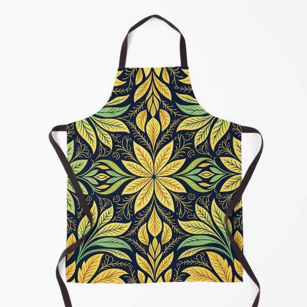 Item preview, Yellow, Flowers & Leaves, Abstract Artistic Stylize, Symmetrical Repeated Texture Pattern (image size 8320x12480) designed and sold by Digital-Davinci.