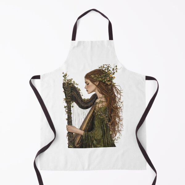 Item preview, Enchanted Celtic Harpist – Nature Fantasy Art designed and sold by CelticSoulShop.