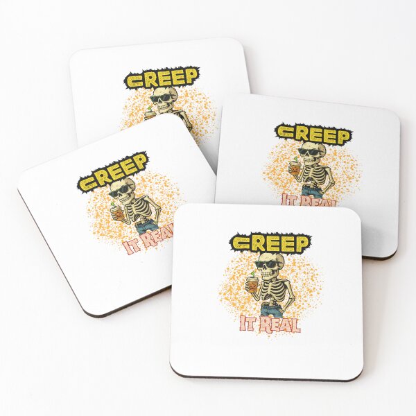 Item preview, Creep It Real Skeleton Funny Sarcastic Halloween Meme T-Shirt designed and sold by Stylecart.