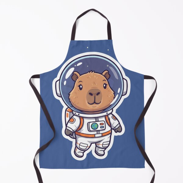 Artikelvorschau, Capybara im Weltraumhelm klassisches T-Shirt und Aufkleber entworfen und verkauft von anandsiva2703.