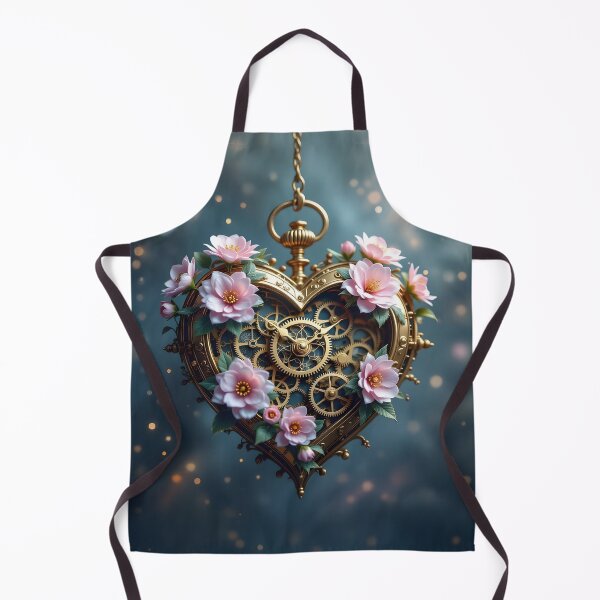 Item preview,  Intricate Clockwork Heart - Adorned With Blooming Ethereal Flowers designed and sold by Wiss2Arts.