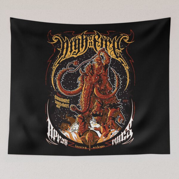 Item preview, Metal Vintage Music Flames Band Heavy Forged Fury in designed and sold by SaltySourDesig.