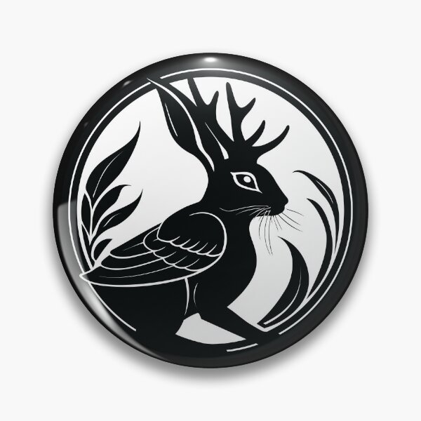 Item preview, Black Wolpertinger Rasselbock German Folklore Mythical Creature designed and sold by LucentJourneys.