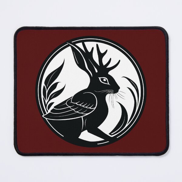 Item preview, Black Wolpertinger Rasselbock German Folklore Mythical Creature designed and sold by LucentJourneys.