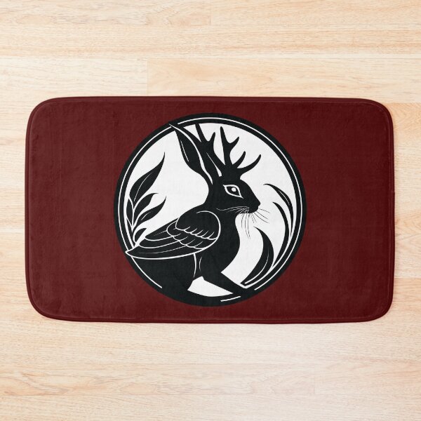 Item preview, Black Wolpertinger Rasselbock German Folklore Mythical Creature designed and sold by LucentJourneys.