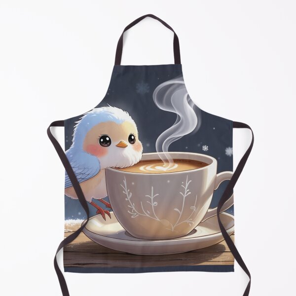 Item preview, Shima Enaga Coffee Time – Cute Winter Café Vibes designed and sold by LEO'S CREATURE れおずくりーちゃー.