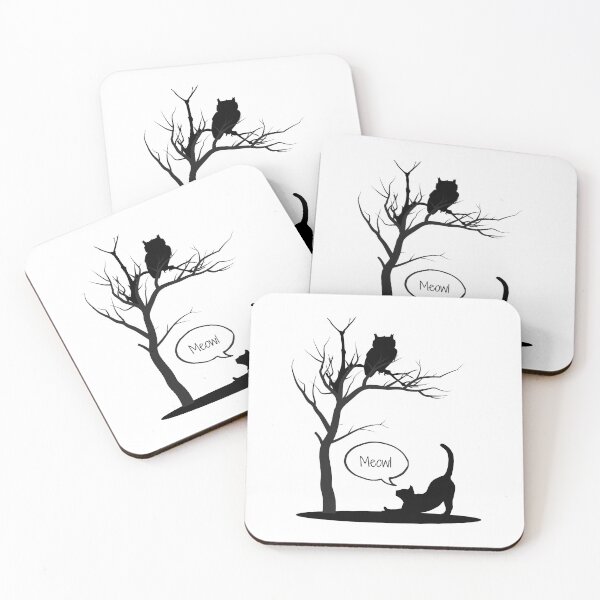 Item preview, Meowl Funny Black Cat Halloween Design Spooky Cat Pun designed and sold by luckyhue.