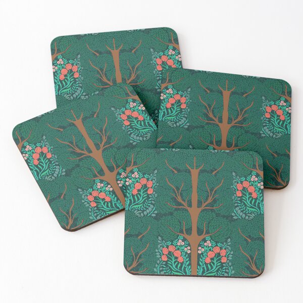 Item preview, Enchanted Forest Trees with Whimsical Floral Blooms designed and sold by DColourMuse.