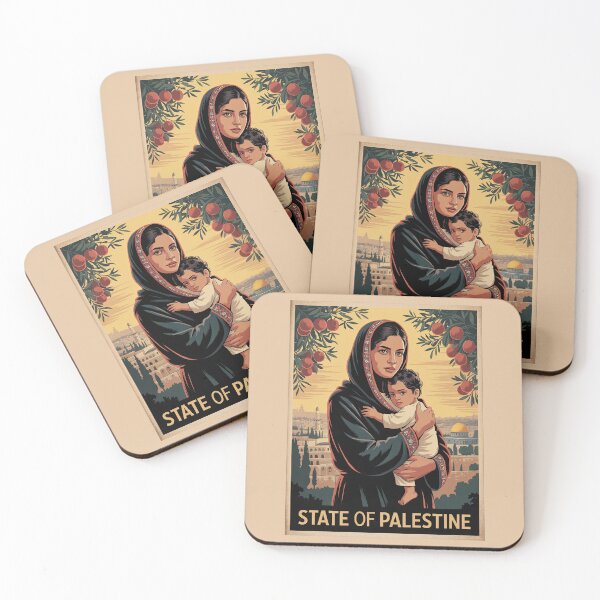 Item preview, the state of palestine vintage retro poster designed and sold by Slice Of Seed.