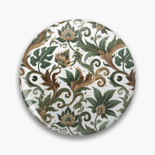 Item preview, Thai Vines & Lotus Leaves Ornamental Seamless Pattern designed and sold by YRDigitalArt.