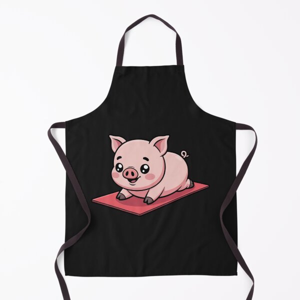 Item preview, Funny Chibi Pig Falling During Yoga Pose – Cute Kawaii Workout Animal Design designed and sold by ColorSplash123.