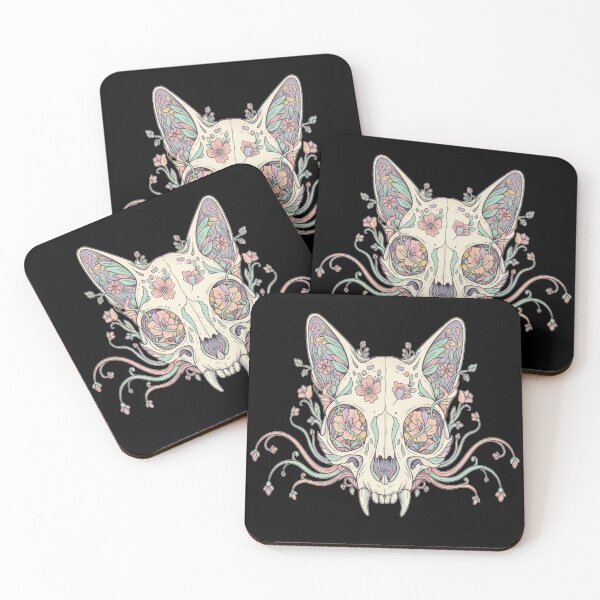 Item preview, Biomorphic Floral Cat Skull Surreal Botanical Gothic Design designed and sold by Neko-Doodle-co.