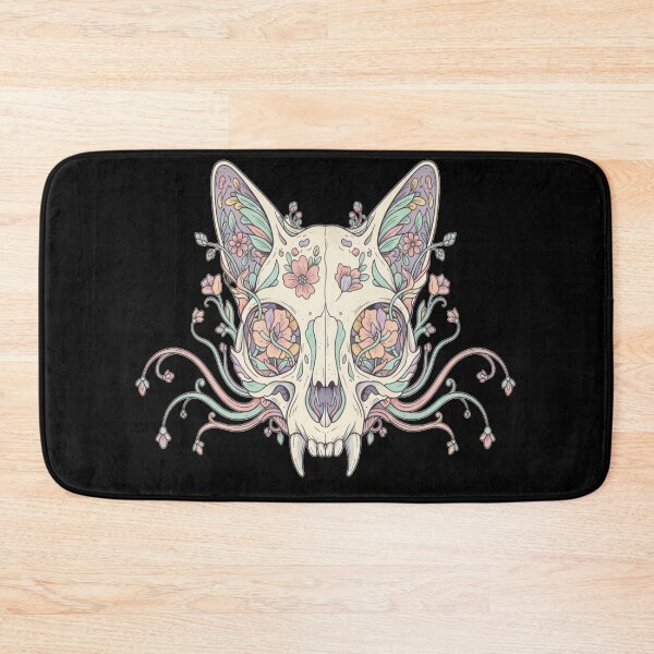 Item preview, Biomorphic Floral Cat Skull Surreal Botanical Gothic Design designed and sold by Neko-Doodle-co.