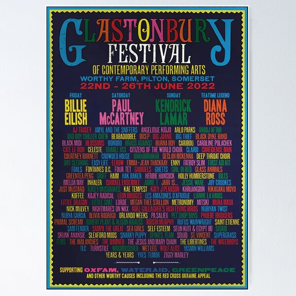 Festival Music Of The Year Glastonbury Poster