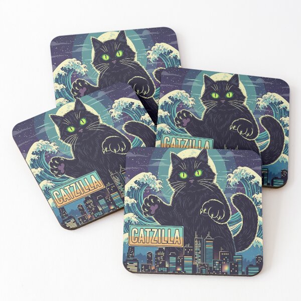 Item preview, Catzilla Rising Giant Monster Cat Kaiju Attack Design designed and sold by Neko-Doodle-co.