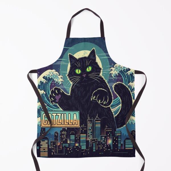 Item preview, Catzilla Rising Giant Monster Cat Kaiju Attack Design designed and sold by Neko-Doodle-co.
