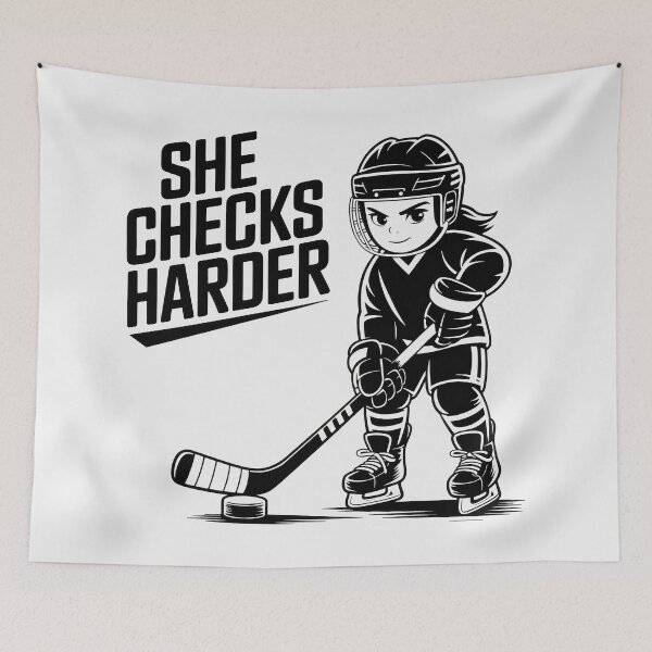 Item preview, Comic Book Style Hockey Player designed and sold by SplashTastic.